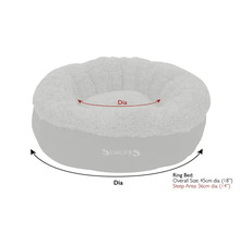 Dimensions d'un lit rond pour chien de Scruffs