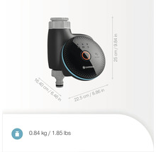 Contrôle d'arrosage intelligent Gardena Smart Water Control avec dimensions et poids