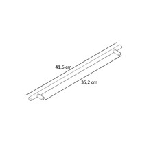 Dessin d'une poignée de barre avec les dimensions 41,6 cm et 35,2 cm.