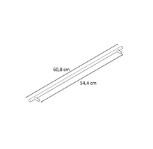Schéma technique d'une barre mesurant 60,8 cm et 54,4 cm