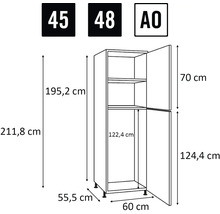 Dimensions du meuble de cuisine