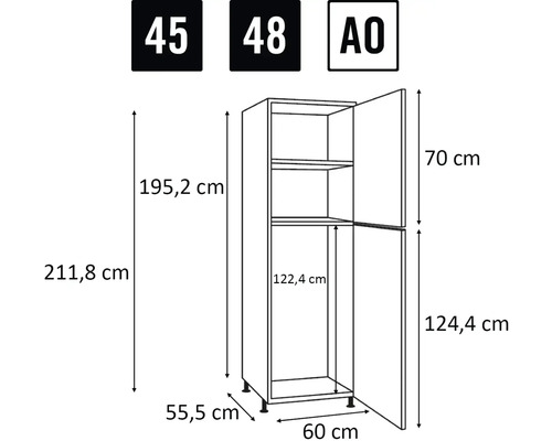 Dimensions du meuble de cuisine