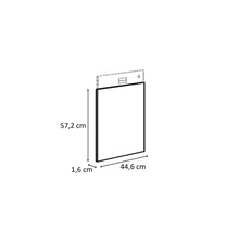 Dessin d'un cadre de façade de meuble de cuisine avec dimensions