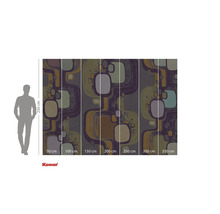 Papier peint photo avec motif abstrait et indication des dimensions