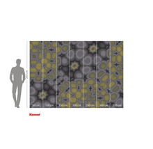 Papier peint photo avec motif abstrait et indications de taille