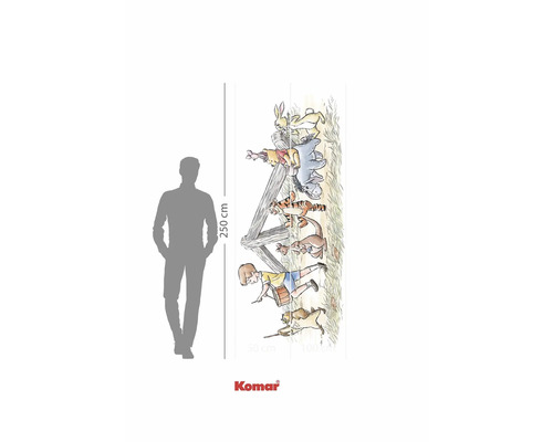 Komar Winnie l'ourson, décoration murale avec personnages et toise, hauteur 250 cm