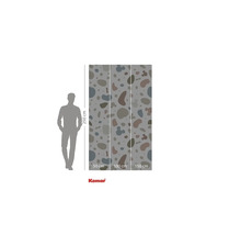 Komar Fototapete mit Steinmuster und Größenangaben