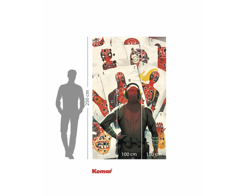 Motif de papier peint avec des cibles et une silhouette portant un casque