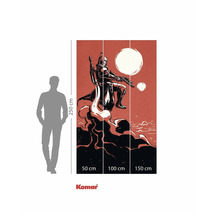 Papier peint photo Komar Star Wars avec le Mandalorien sur fond rouge