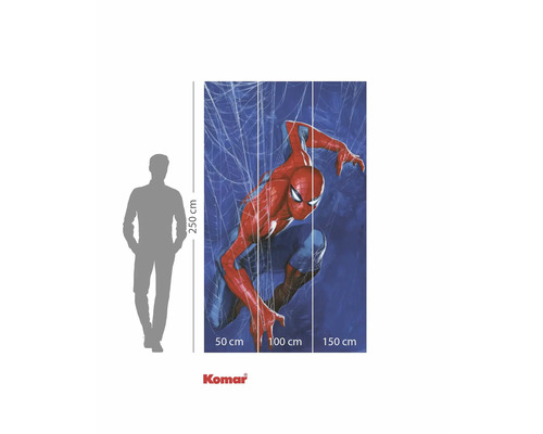 Papier peint photo Komar Spider-Man avec indication des dimensions