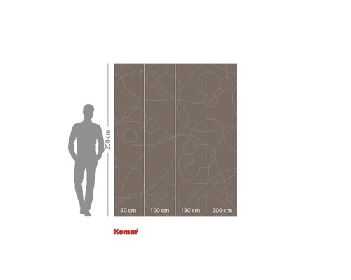 Komar Fototapete mit abstraktem Muster, 250 cm hoch und 200 cm breit