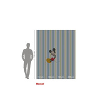Papier peint photo avec motif à rayures et motif Mickey Mouse, hauteur 250 centimètres