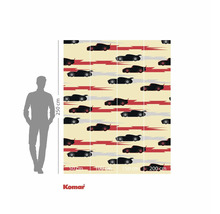 Papier peint photo Komar avec motif de voiture de course et indications de taille