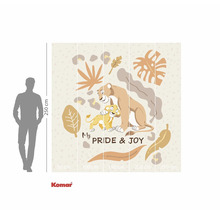 Papier peint photo Komar avec un motif de lion et l'inscription Ma fierté et ma joie, taille 250 cm