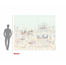 Image murale avec motifs Winnie l'ourson et indication de hauteur de 250 cm