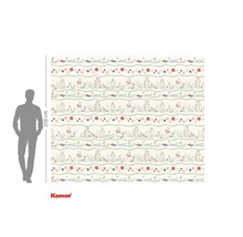 Papier peint photo avec motif Winnie l'ourson et fleurs, environ 250 cm de haut