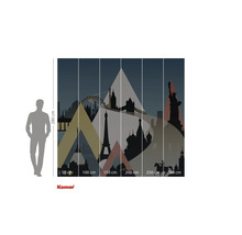 Fototapete mit Silhouette einer Weltstadt