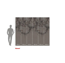 Fototapete mit Blumenmuster und Größenangaben