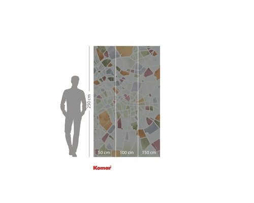 Papier peint photo Komar avec motif abstrait et indications de taille