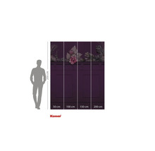 Papier peint photo avec motif floral et indication de la hauteur