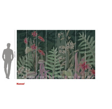 Papier peint photo avec motifs végétaux et indications de taille