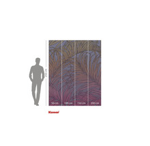 Papier peint photo avec motif de palmier et indications de taille