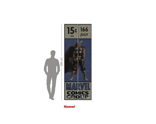Komar Fototapete mit Marvel Comic Motiv Thor, circa 100 mal 280 cm