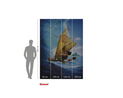 Fototapete mit dem Motiv aus dem Film Vaiana, bestehend aus vier Teilen