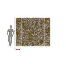 Papier peint photo avec motif botanique et indications de taille.