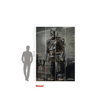 Fototapete mit Star Wars Mandalorian Motiv und Größenangaben