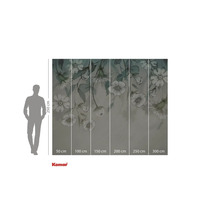 Papier peint à motif floral, dimensions 300 x 250 centimètres