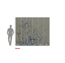 Papier peint photo avec motif végétal et indications de taille