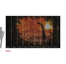 Fototapete mit Dinosaurier-Motiv und Dschungel