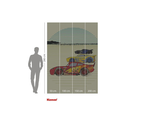 Komar Cars Fototapete mit Automobilmotiv und Größenangaben