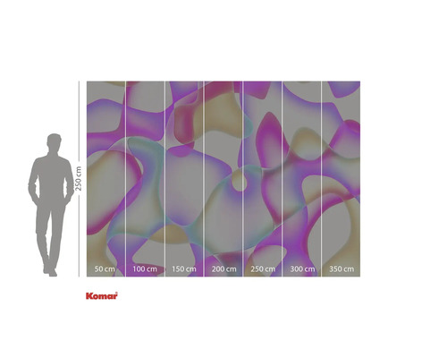 Papier peint photo avec motif abstrait et indications de taille