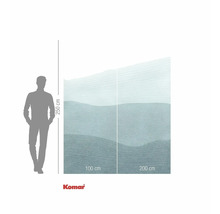 Papier peint photo Komar avec motif de vagues et indications de dimensions