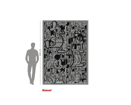 Papier peint photo avec des personnages de bandes dessinées de Mickey Mouse, Donald Duck et Dingo