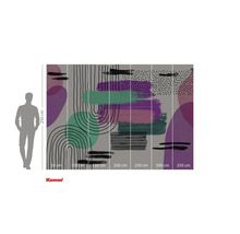 Papier peint photo Komar avec un motif abstrait et des indications de taille