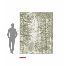 Papier peint photo Komar avec motif de forêt et indication de taille.