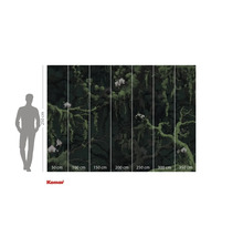 Papier peint photo Komar avec orchidées et mousse, indications de taille