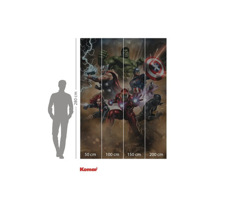 Komar Marvel Avengers Fototapete mat de Moosse 280 op 200 cm