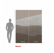 Komar Fototapete mit abstraktem Wellenmuster, 300 cm breit und 250 cm hoch.