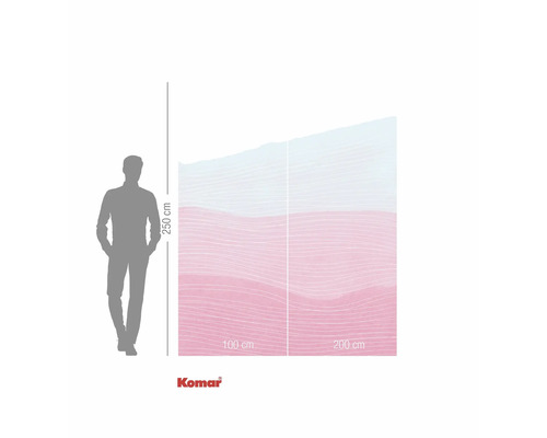 Papier peint photo Komar avec motif de vagues, dimensions 250 x 300 cm