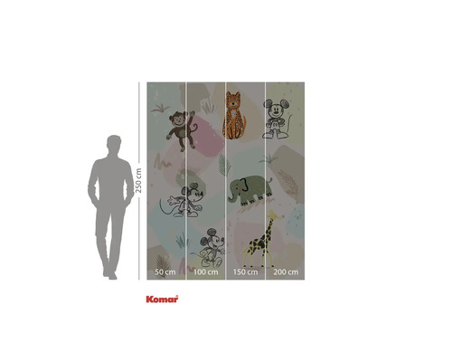Papier peint photo avec des motifs d'animaux et Mickey Mouse