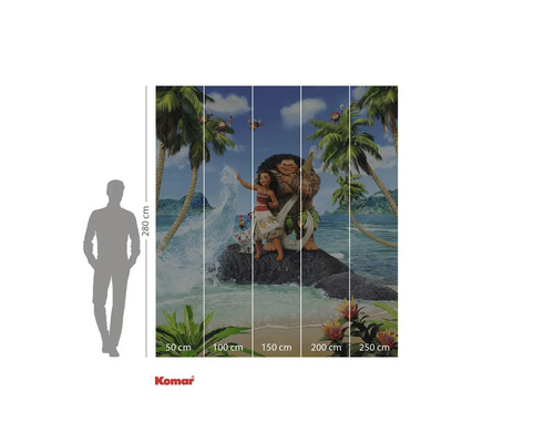 Komar Fototapete mit Vaiana und Maui auf einer tropischen Insel