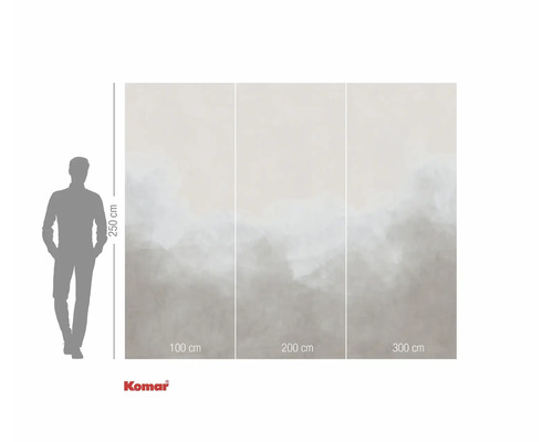 Papier peint photo Komar avec motif abstrait et indications de taille