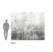 Papier peint photo avec motif de jungle et indications de taille