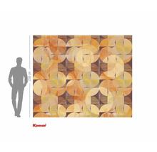 Papier peint photo Komar avec motif géométrique en marron, jaune et orange