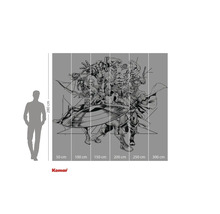 Papier peint mural Komar Avengers mesurant 280 sur 300 centimètres