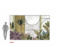 Fototapete mit Pflanzenmotiven und Höhenangabe